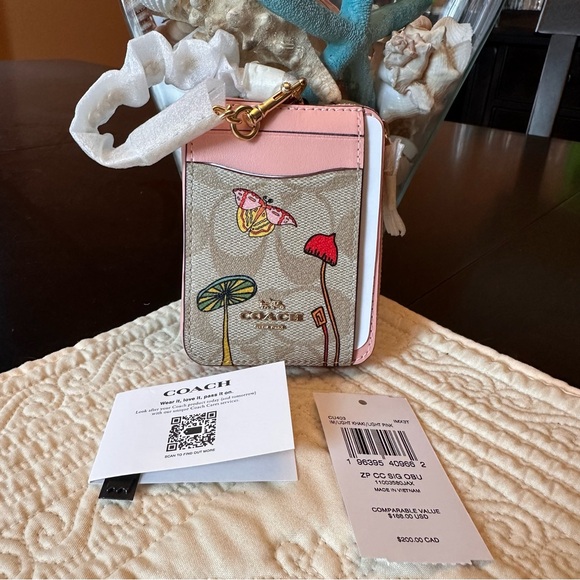 Coach NWT X Observed By Us Zip Card Case In Signature Canvas - Picture 10 of 10